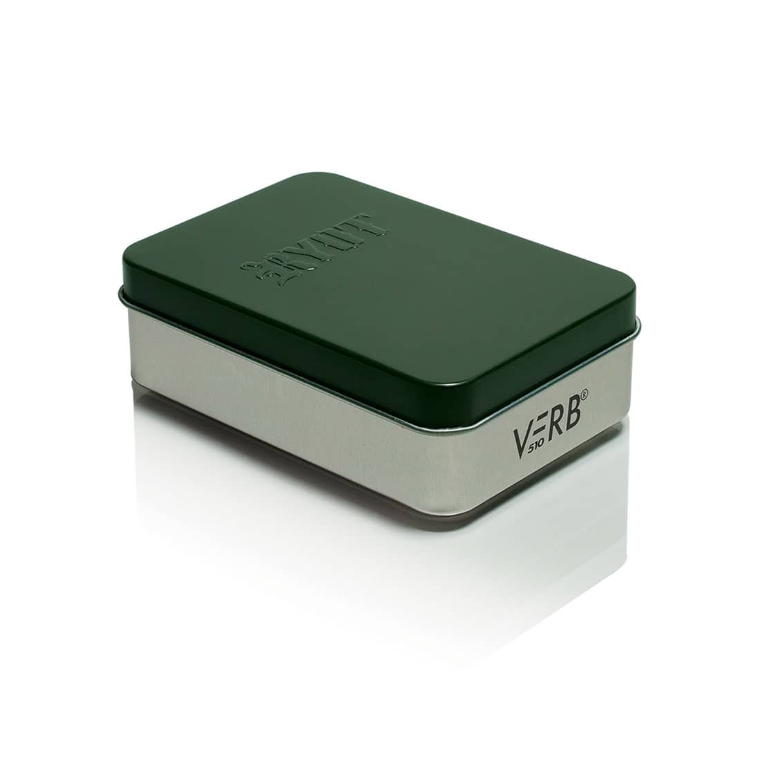 RYOT VERB 510 Vape Cartridge Battery Green Storage Tin