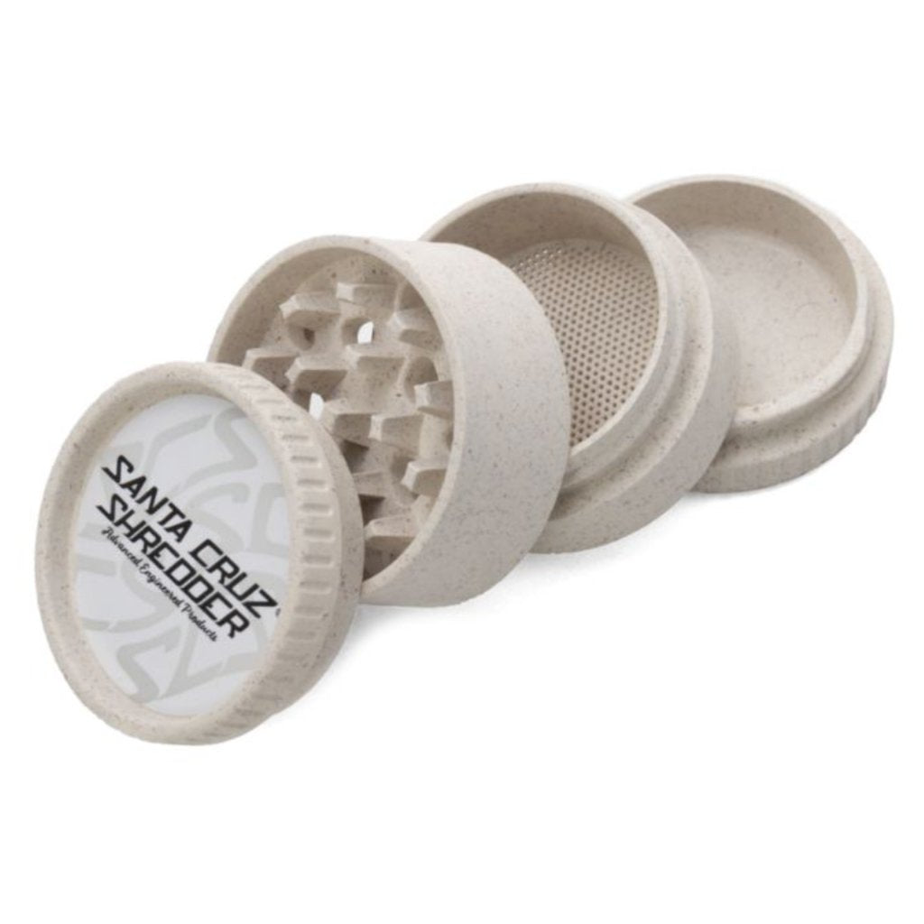 santa cruz 4 piece hemp plastic grinder white