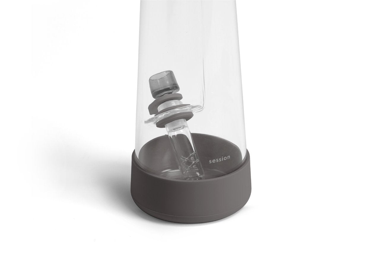 session goods bong water pipe charcoal grey downstem