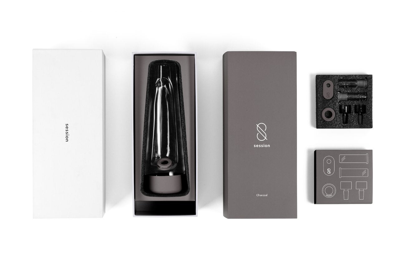 session goods bong water pipe charcoal grey