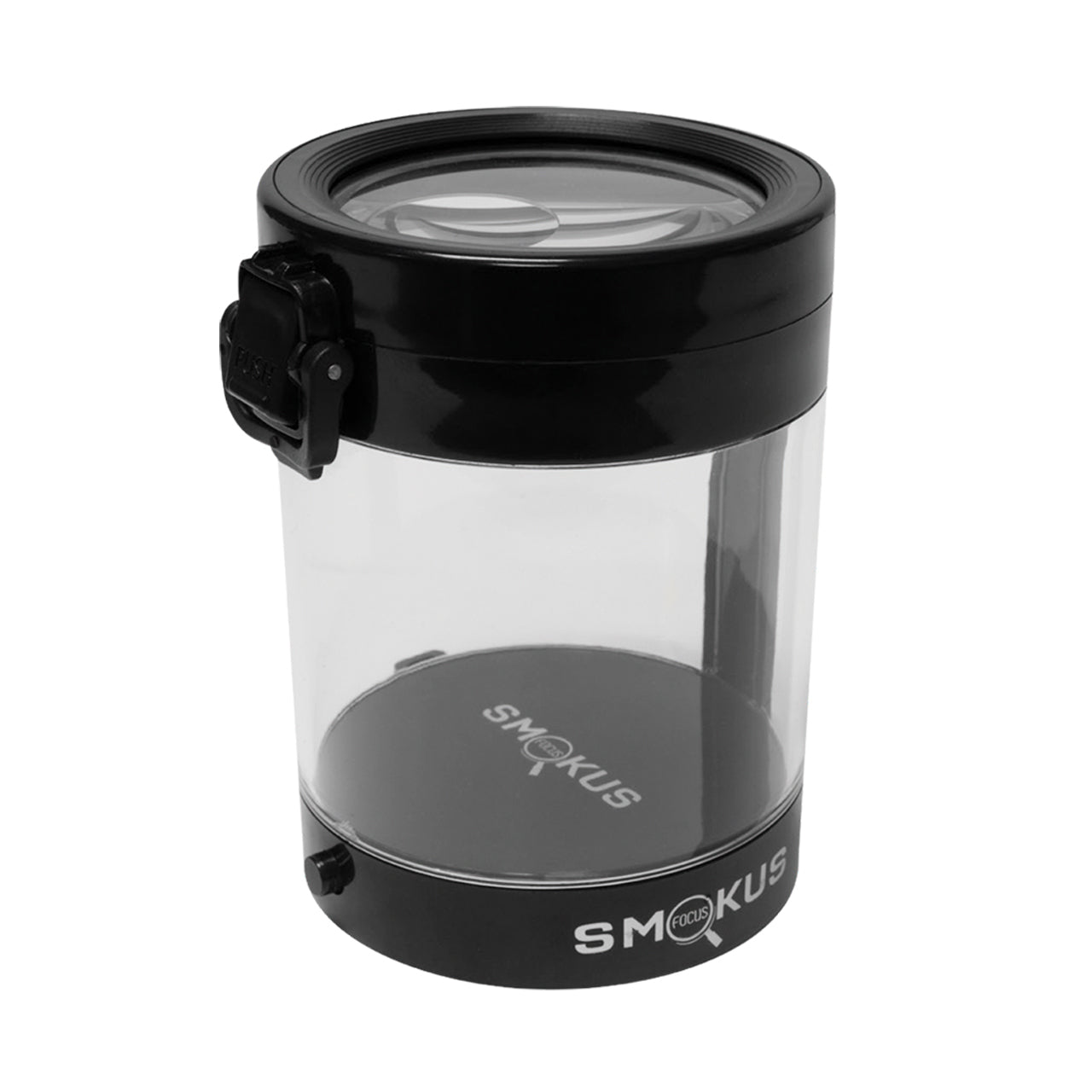 Small Glass Stash Jar with 5x Magnifying Lid