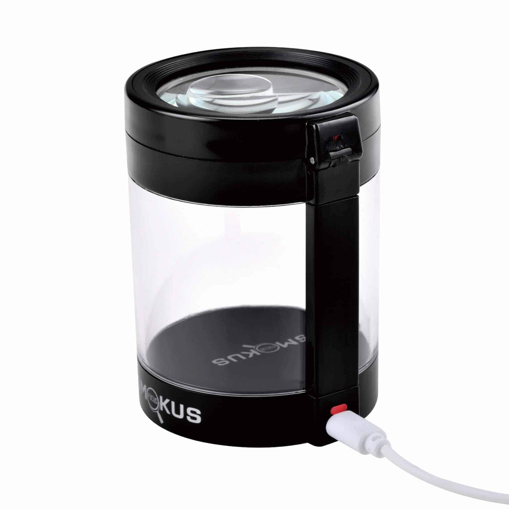 smokus focus eclipse led stash jar rechargeable black