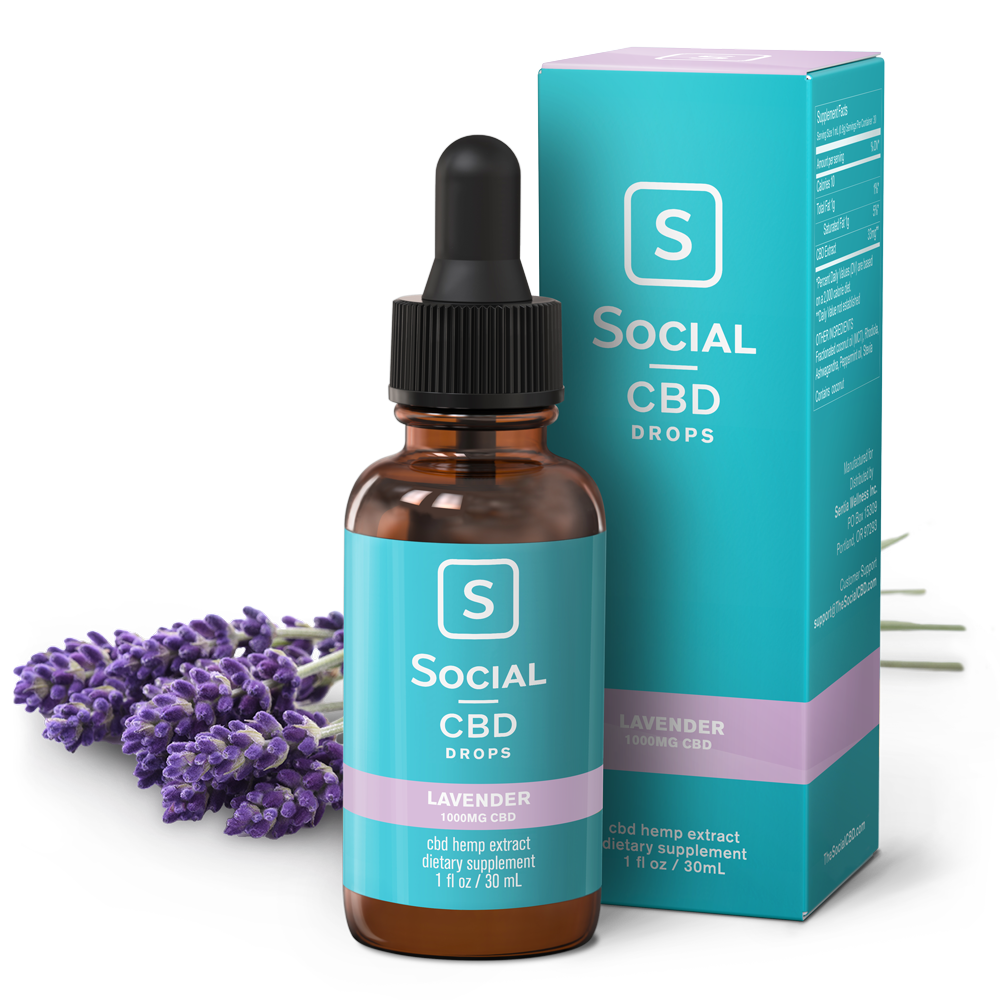 social cbd oil drops lavender 1000mg