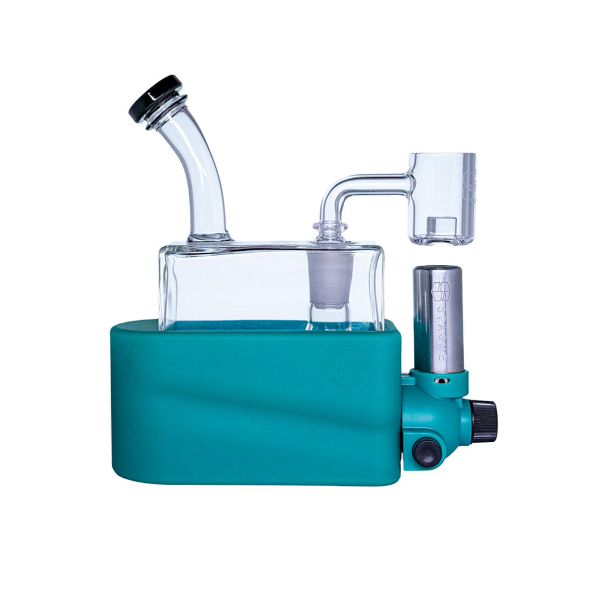 stache products rio matte portable dab rig teal
