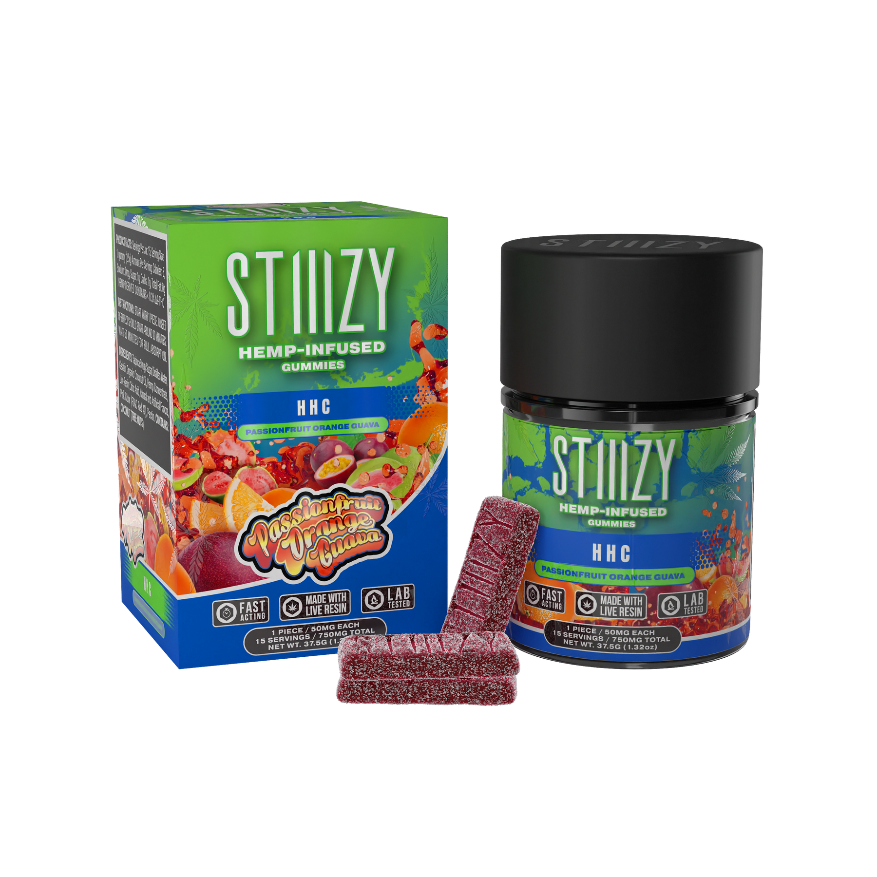 STIIIZY Hemp HHC Gummies Passionfruit Orange Guava