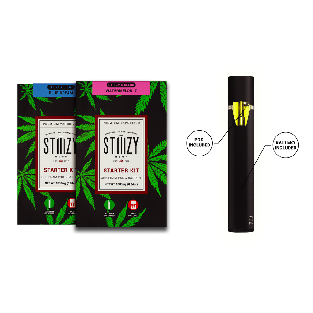 Stiiizy Hemp X-Blend Starter Kit 1g Pod and Battery