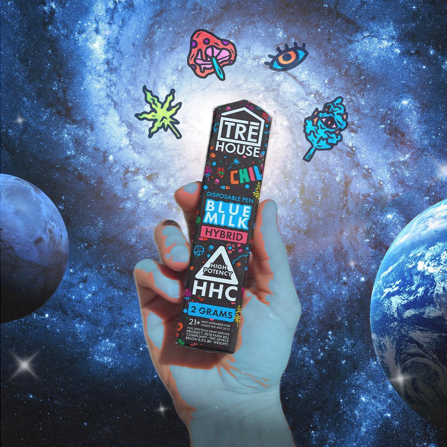 TRE House HHC Disposable Vape Pen | Blue Milk (Hybrid)