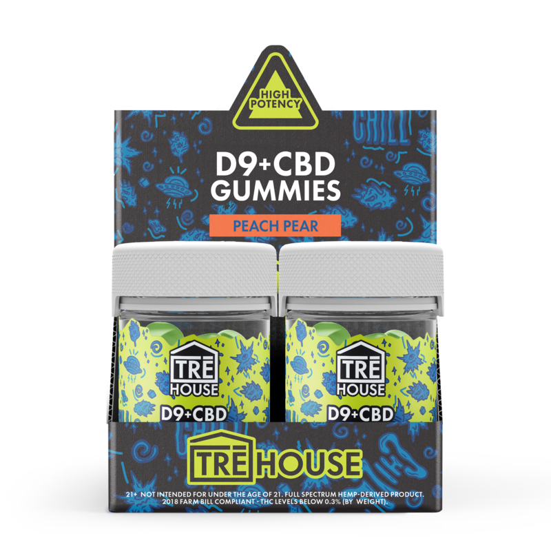 tre house delta 9 cbd gummies peach pear 400mg wholesale case