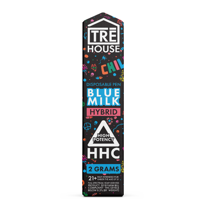 tre house hhc disposable vape blue milk 2 grams