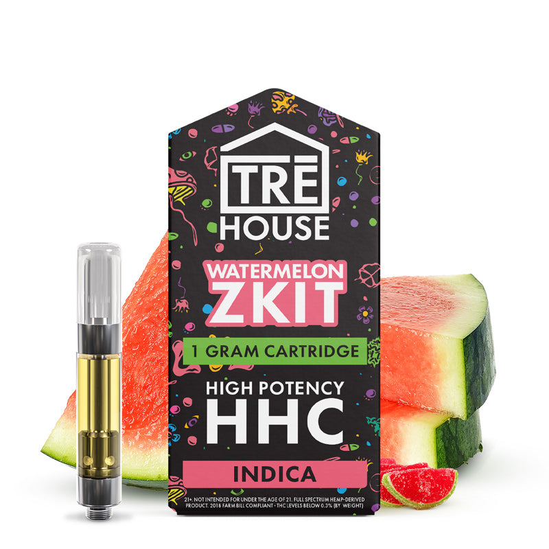 tre house hhc vape cartridge watermelon zkit indica