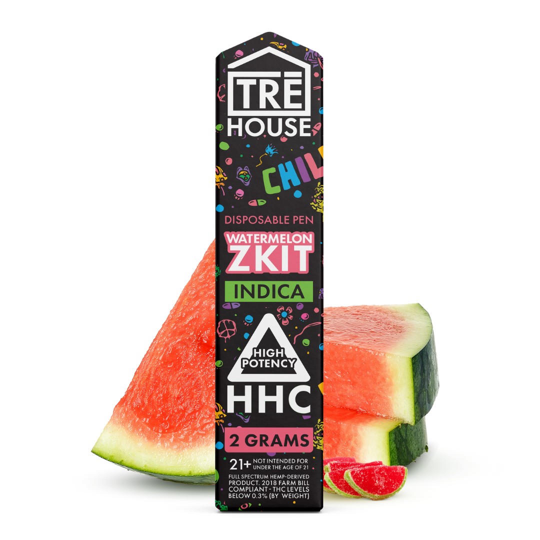 tre house hhc vape watermelon zkit indica 2 grams