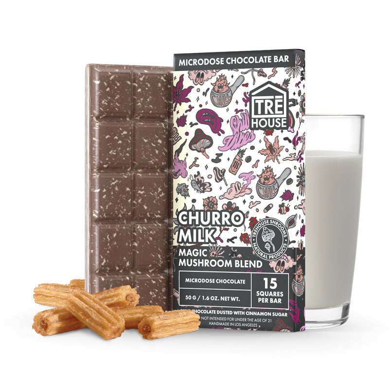 TRE House Magic Mushroom Microdose Chocolate Bar Churro Milk