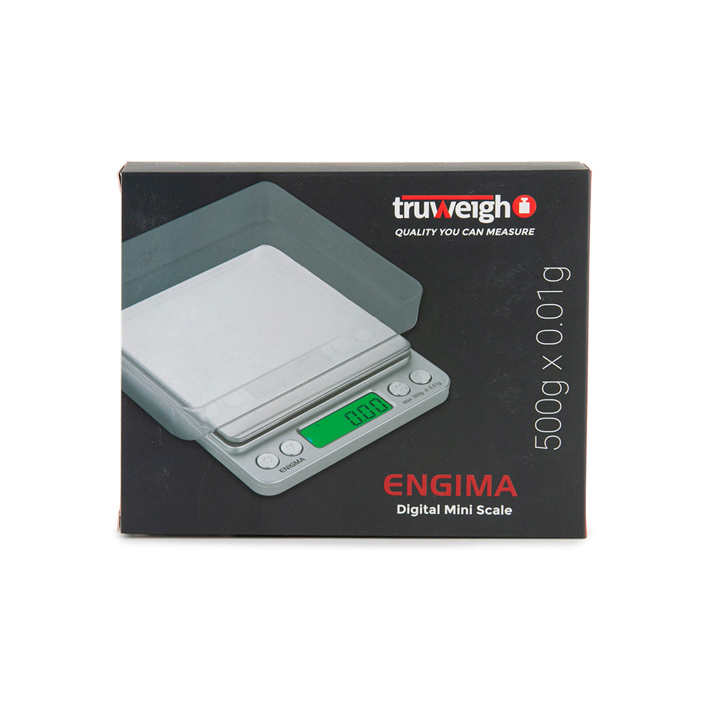 truweigh enigma digital scale silver 500g