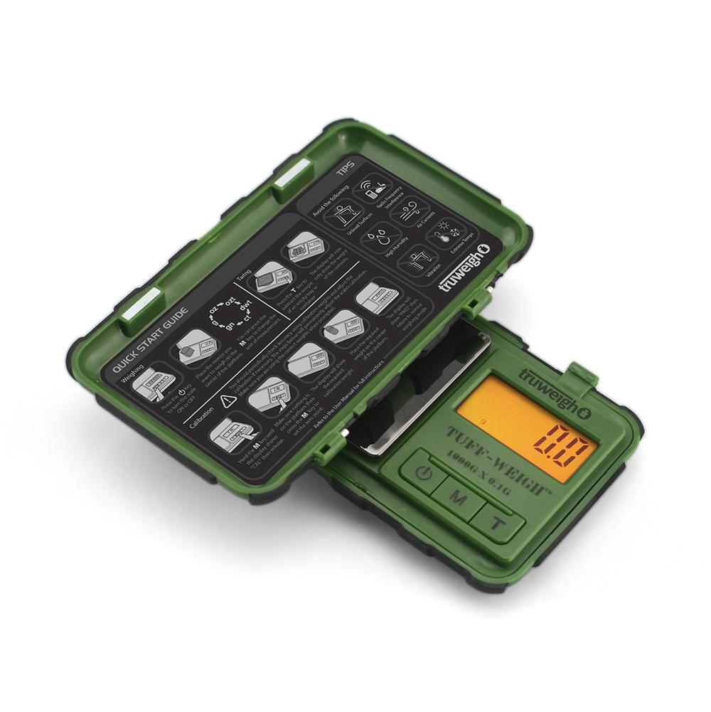 truweigh tuff weigh digital scale green black tray