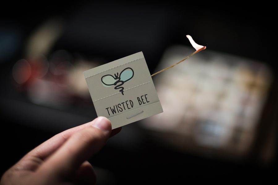 twisted bee hemp wick flame