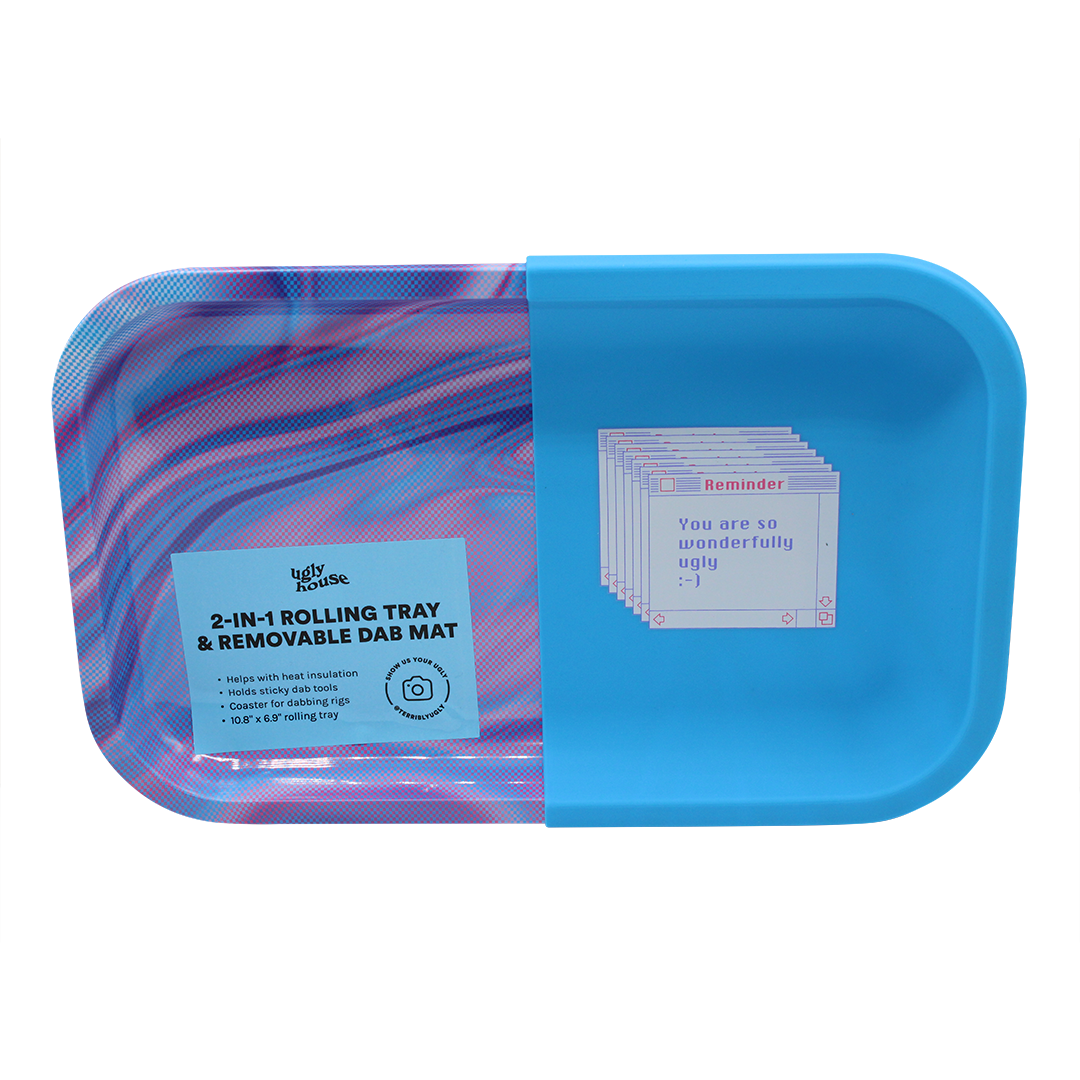 Ugly House Rolling Tray & Dab Mat - Reminder