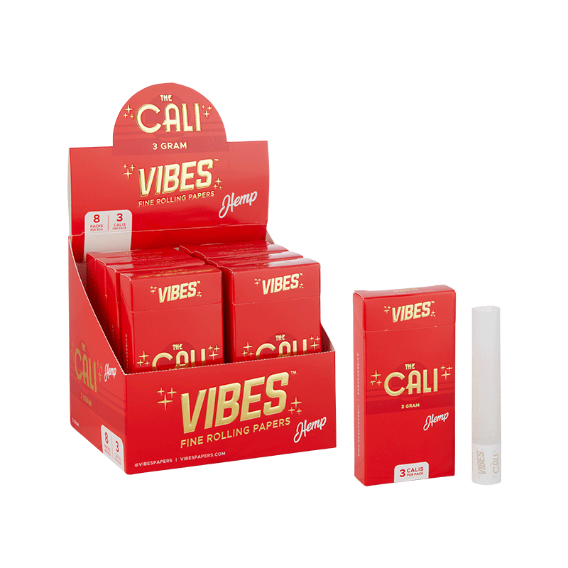 vibes cali cones 3 gram box hemp red wholesale