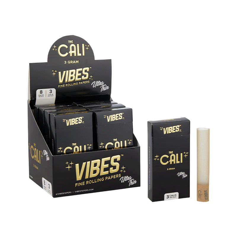 vibes cali cones 3 gram box ultra thin black