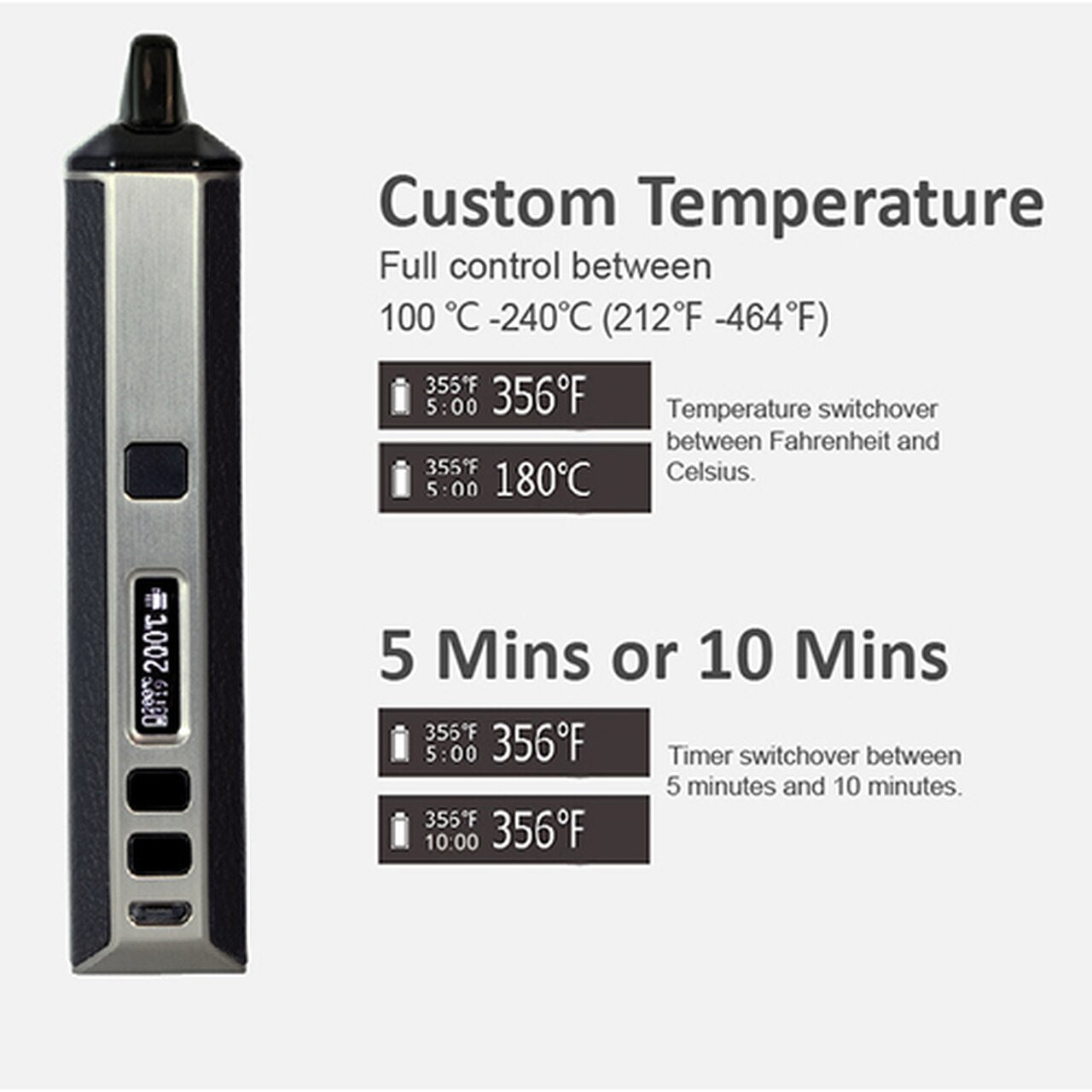 xvape aria vaporizer temperature control