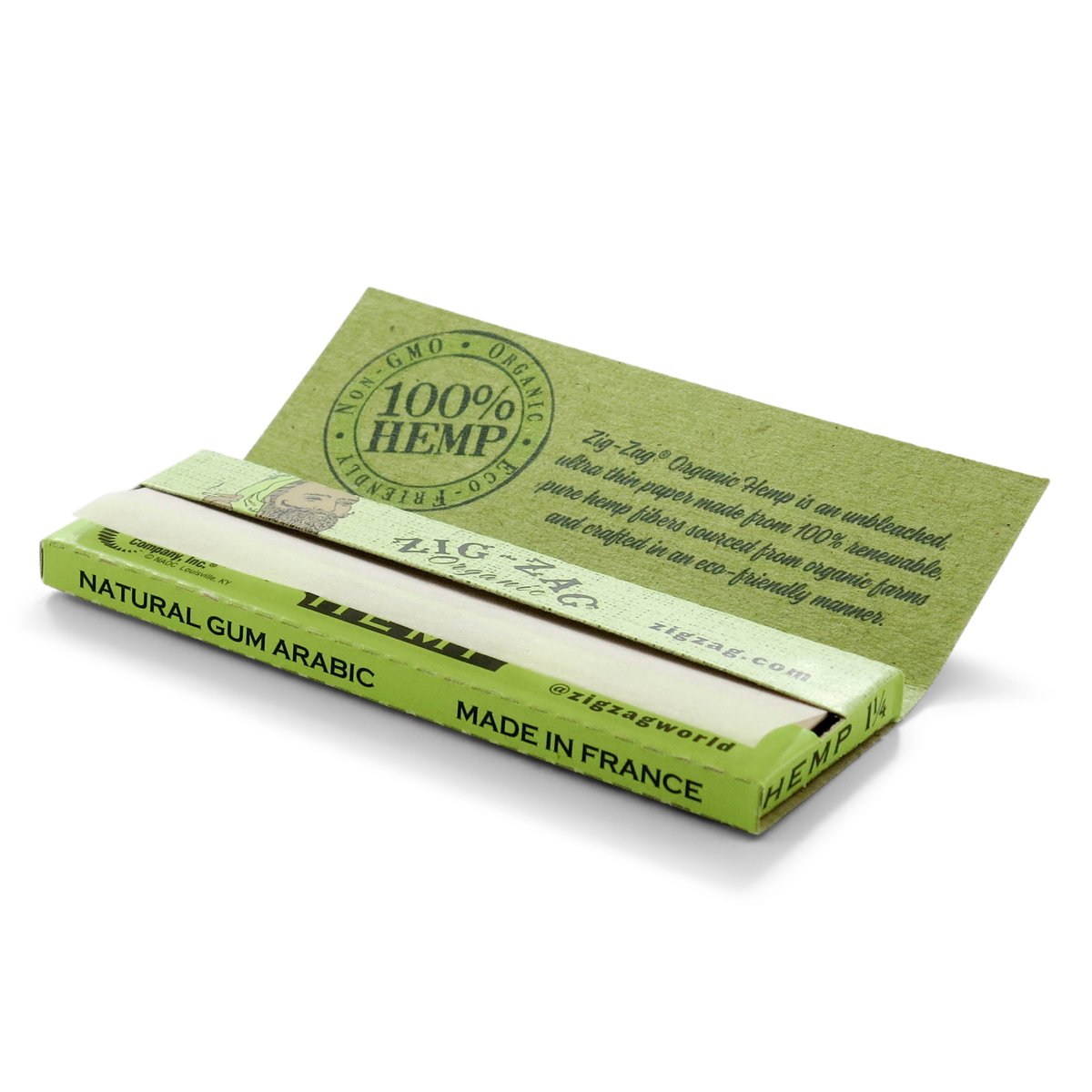 zig zag organic hemp rolling papers green