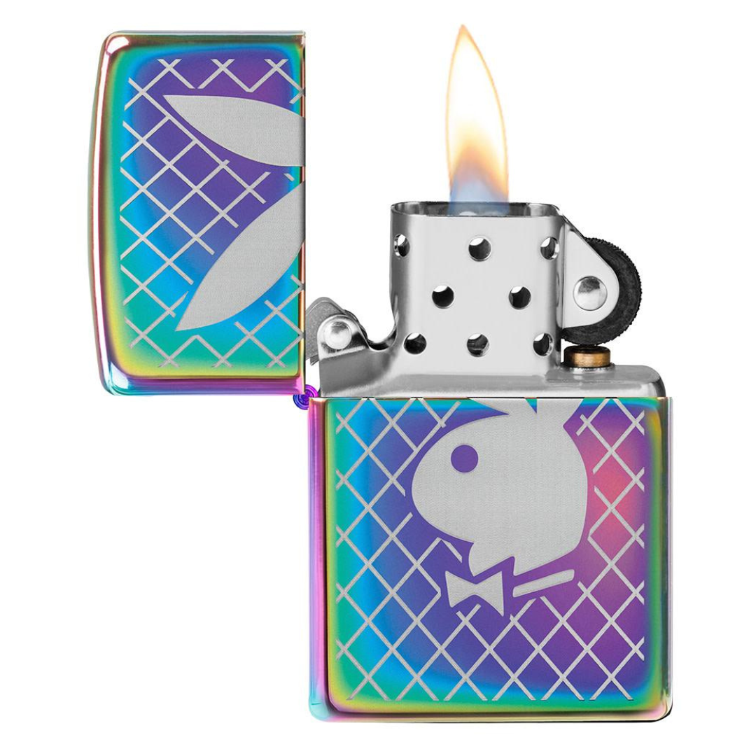 zippo butane lighter playboy multi color rainbow