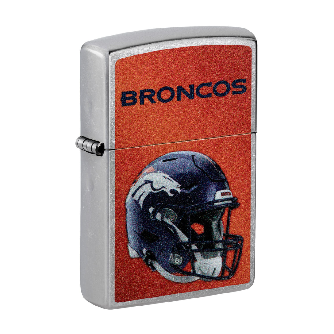 Zippo NFL Denver Broncos Helmet Street Chrome Windproof Lighter