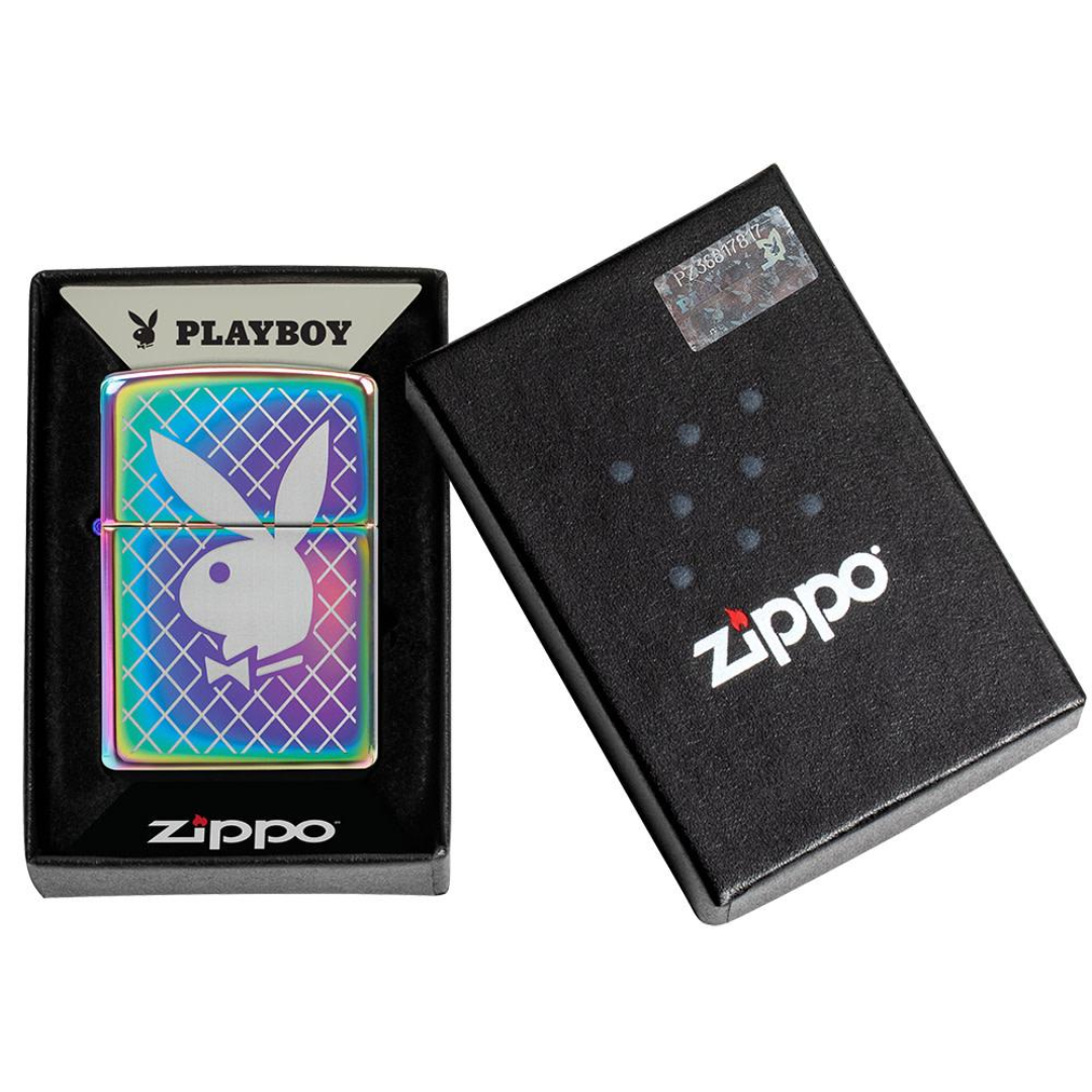 zippo lighter playboy multi color rainbow box