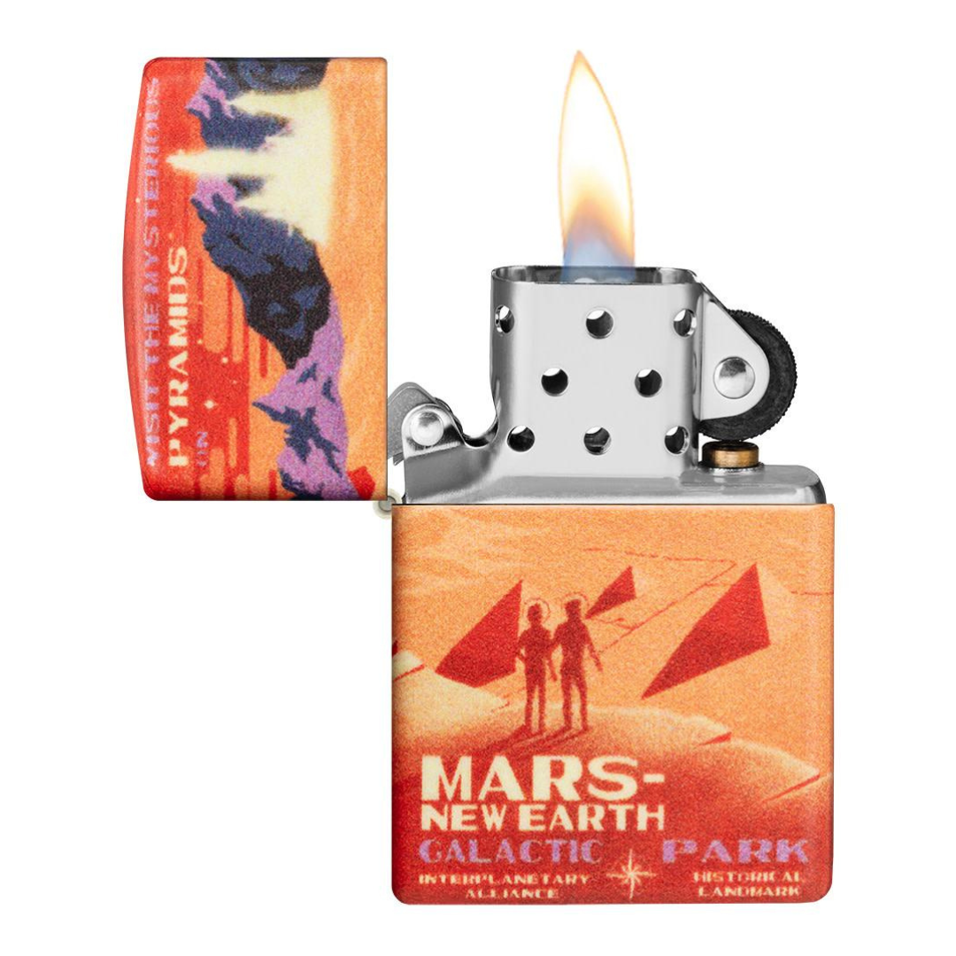 zippo windproof butane lighter mars space design