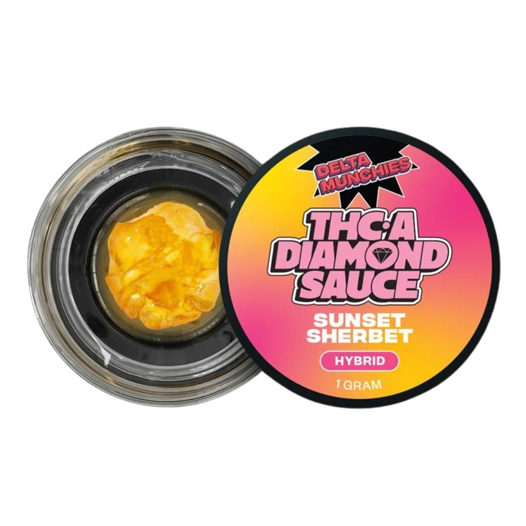 Delta Munchies THC-A Diamond Sauce Sunset Sherbet