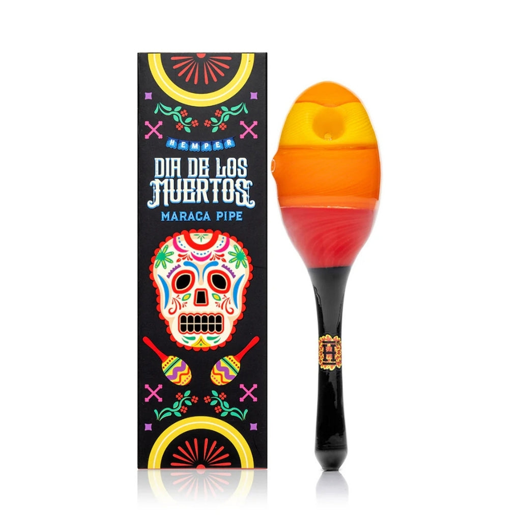 Hemper Dia De Los Muertos Maraca Hand Pipe