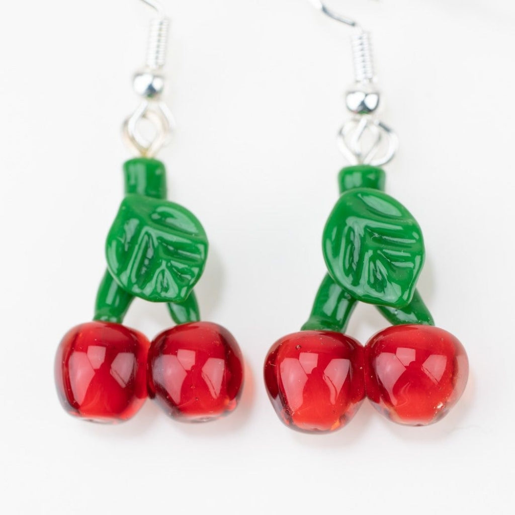 mmmelty Cherry Glass Earrings