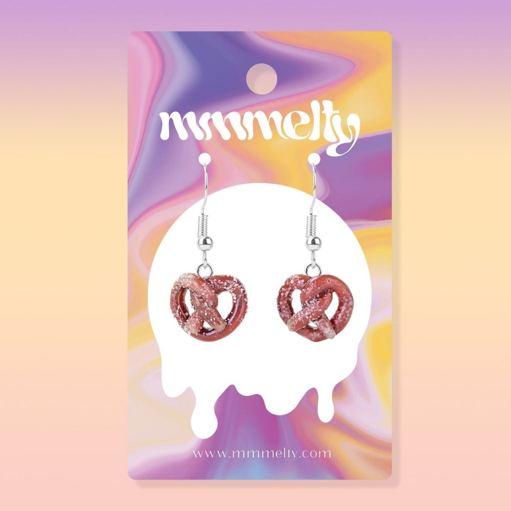 mmmelty Pretzel Glass Earrings