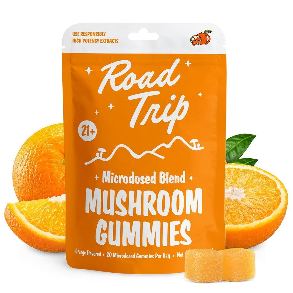 Road Trip Microdosed Magic Mushroom Gummies Orange