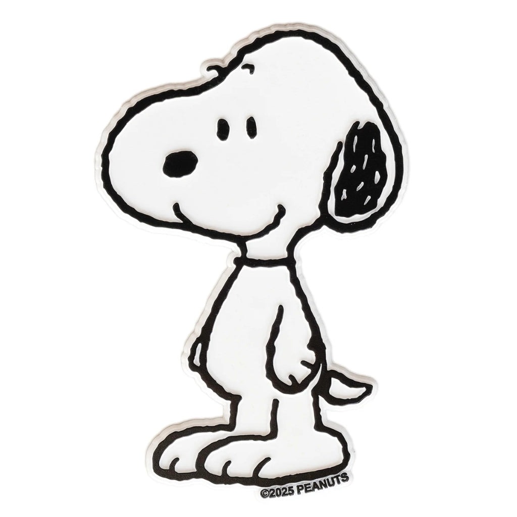 Peanuts Snoopy Classic Jumbo Fridge Magnet by Three Potato Four, black and white standing Snoopy in molded rubber