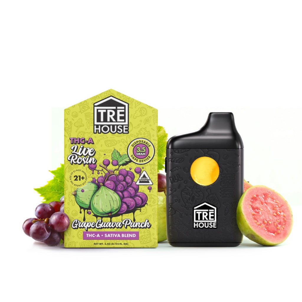 TRE House THCA Live Rosin Vape Pen Grape Guava Punch