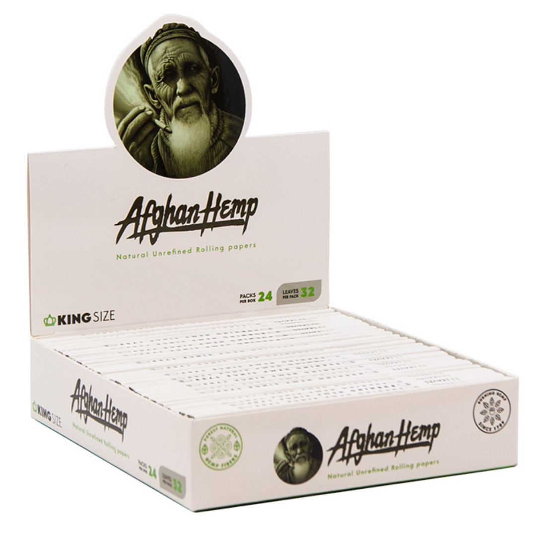 afghan hemp rolling papers king size box