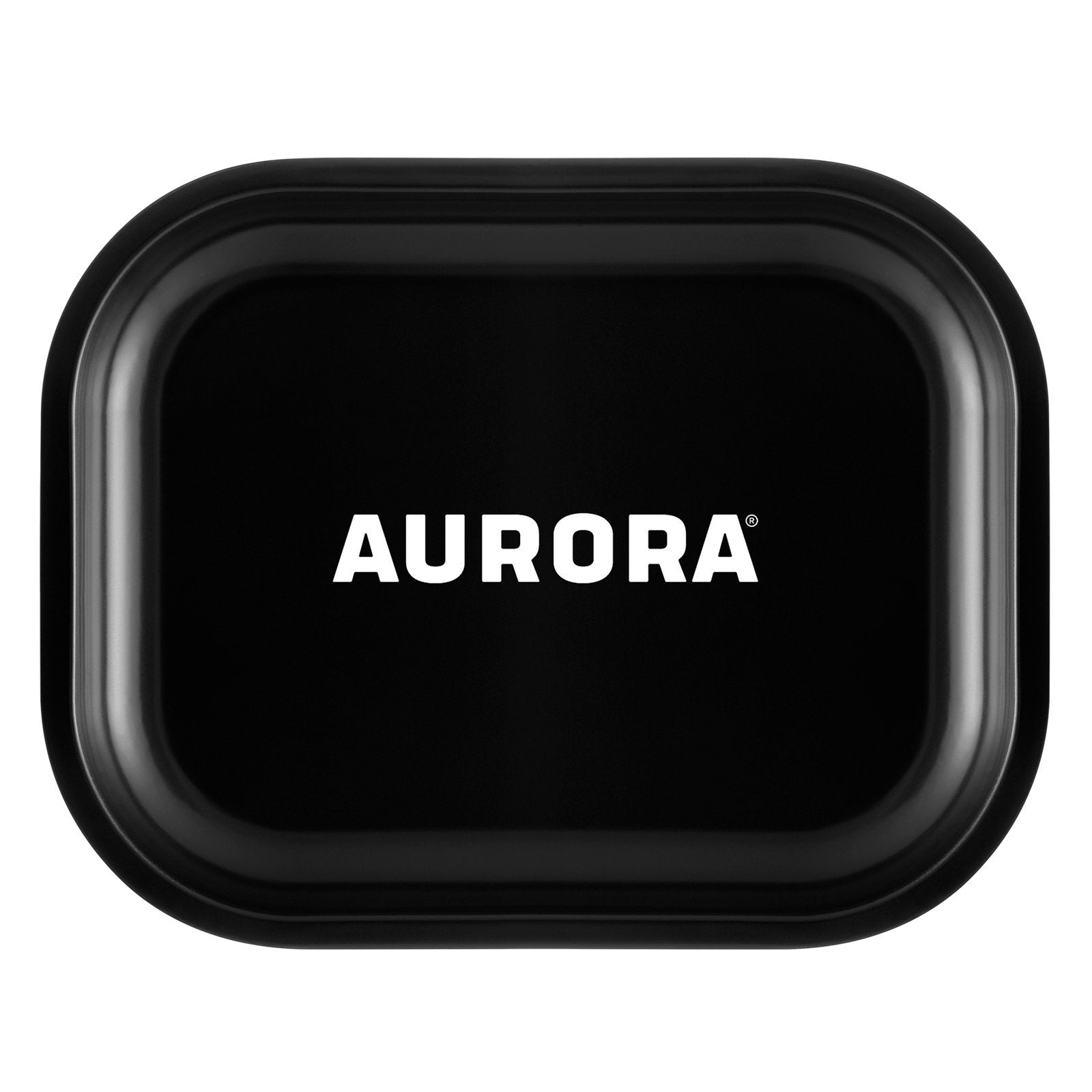 aurora metal rolling tray black large