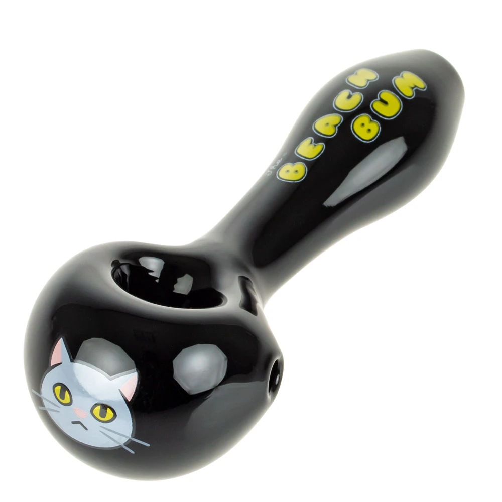 beach bum black cat spoon pipe