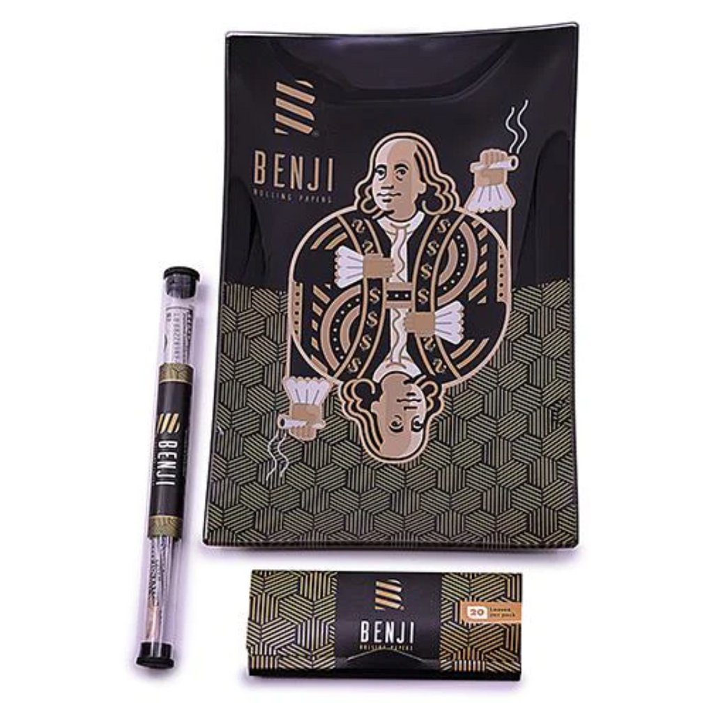 Benji Glass Rolling Tray Kit King Franklin - BOOM Headshop