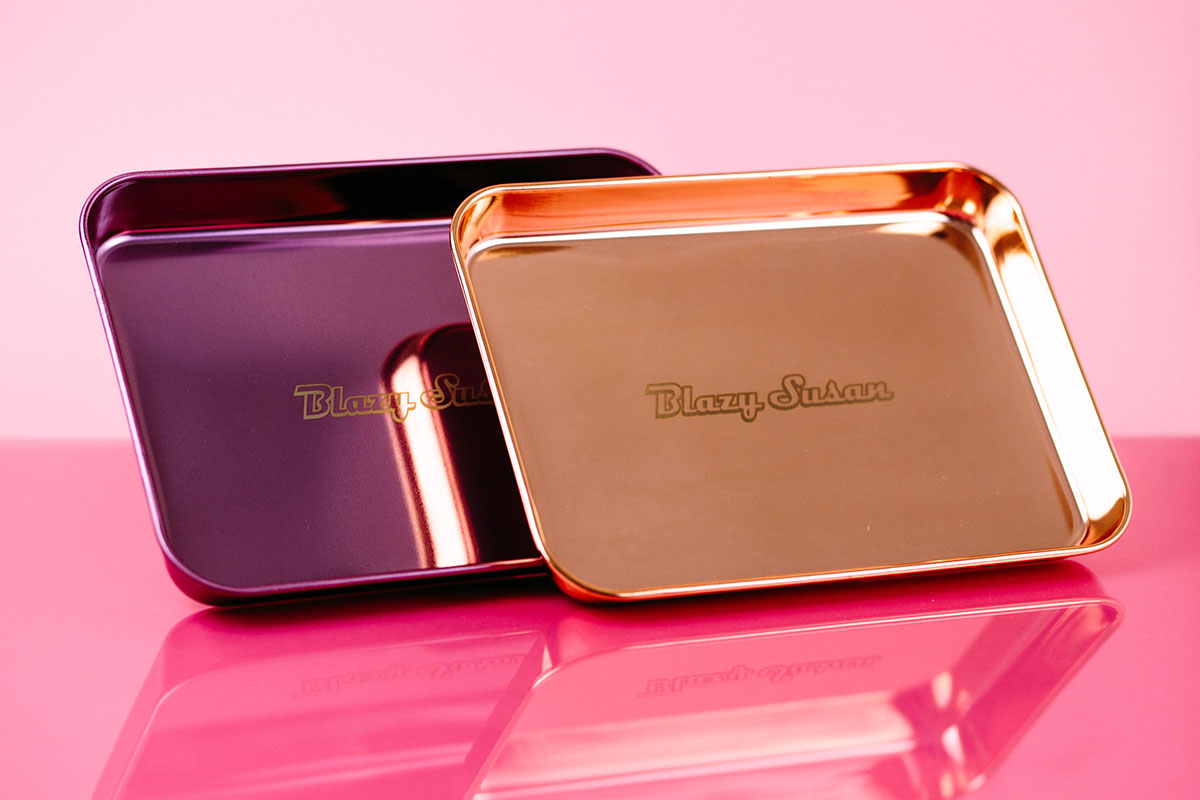 blazy susan stainless steel rolling trays