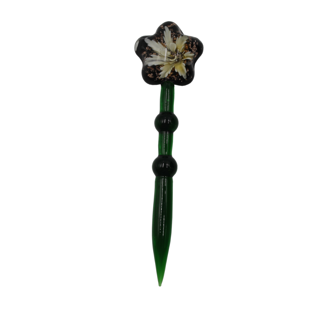 boom glass dab tool star flower green