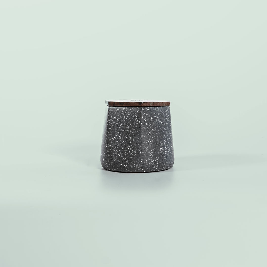 brnt designs malua stash jar ceramic black speckle