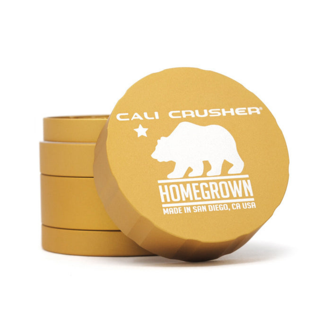 cali crusher homegrown 4 piece herb grinder gold