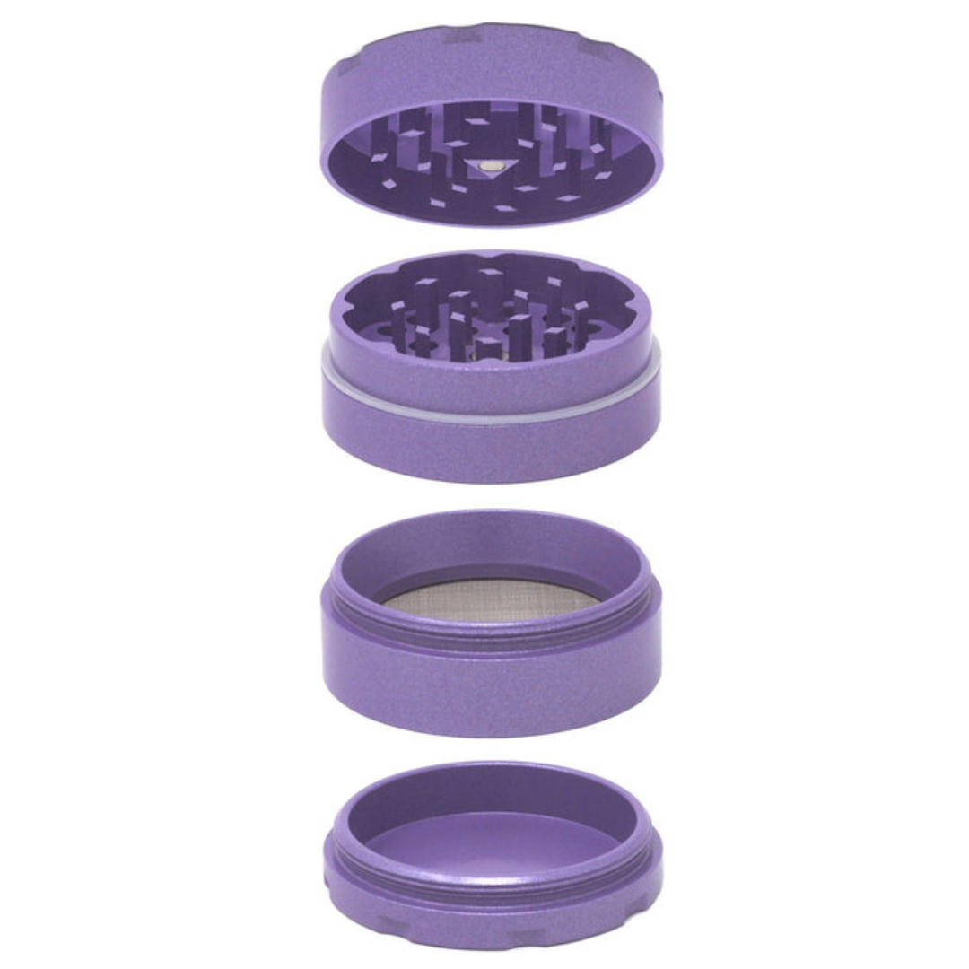 cali crusher og slick 4 piece herb grinder purple