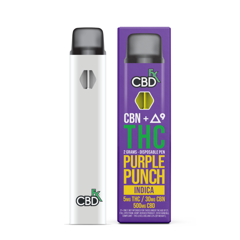 Indica Vape Juice CBN + Delta-9 THC Vape Juice: Purple Punch Indica Vape Juice CBN + Delta-9 THC Vape Juice: Purple Punch