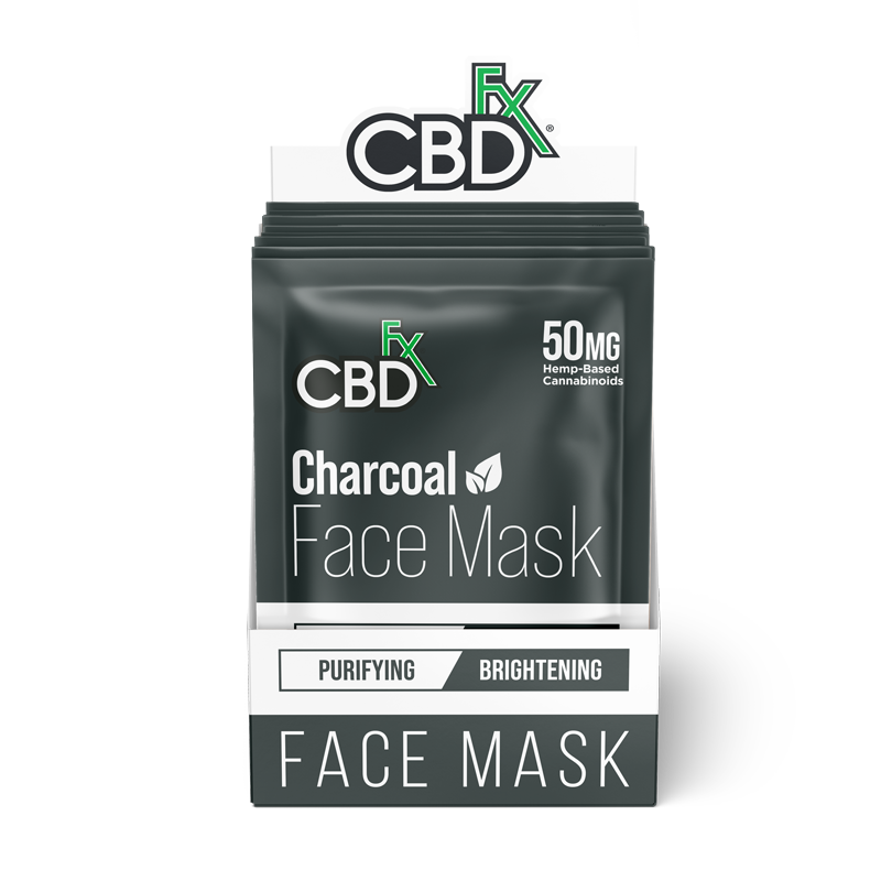 cbdfx charcoal brightening cbd face mask 50mg wholesale case