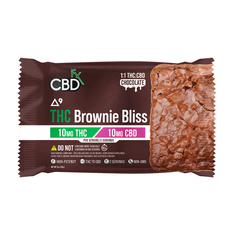 CBDfx Delta-9 THC Brownie Bliss CBD Edible Chocolate