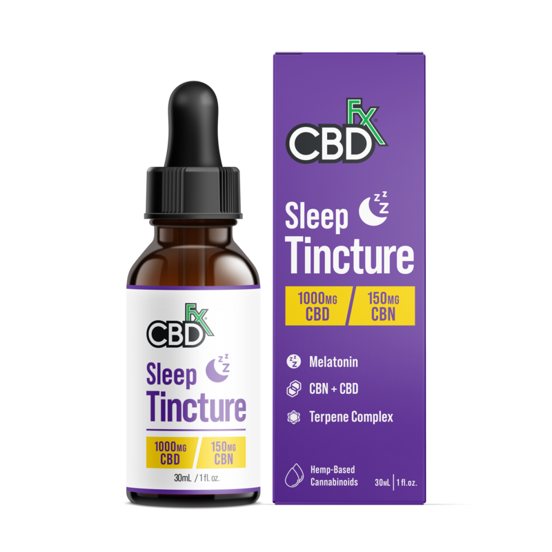 CBDfx Sleep Tincture Melatonin CBD Oil 1000mg