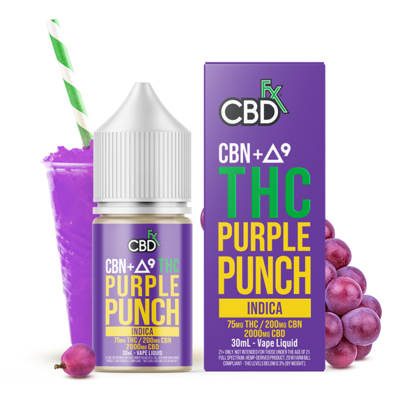 CBDfx Delta-9 THC Vape Juice Purple Punch - BOOM Headshop CBDfx Delta-9 THC Vape Juice Purple Punch - BOOM Headshop