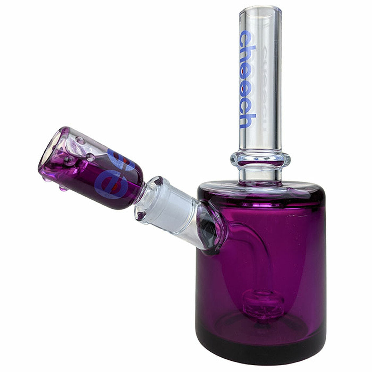 cheech glass glycerin barrel dab rig water pipe purple